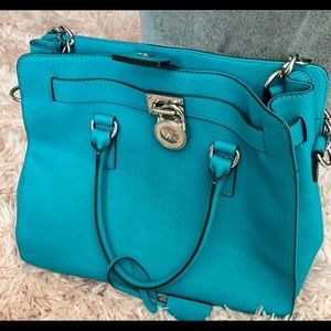 MICHAEL Michael Kors Turquoise Hamilton Satchel